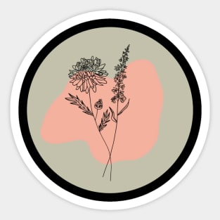 Boho Floral Sage Sticker